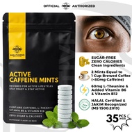 BreathePro™ Active Caffeine Mints 40mg | Sugar Free Energy & Focus Mint | L-Theanine B6 B12 | Focus 