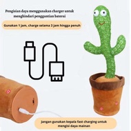 Boneka Pintar Kaktus Joget Dancing Cactus Toy Joget Joged Dancing Mainan Boneka Kaktus Bergoyang dan