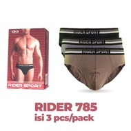 3pcs Men's Underwear RIDER R 785 B Premium Jumbo CD/ M-XL SNI Underwear/.