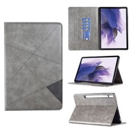 全城熱賣 - 適用於三星 Galaxy Tab S8 / Tab S7+ / Tab S7 FE 棱形平板皮套（灰色）