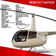 Aviation Helicopter Robinson Bell Sikorsky Sticker Decals