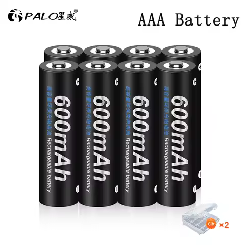 PALO AAA Battery 1.2V Ni-MH AAA Rechargeable Batteries 600MAH 3A aaa flashlight battery low self dis