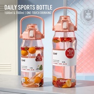 Large Tritan Water Bottle 1500-2000ml, One Touch Straw Sports Cup for Daily Use