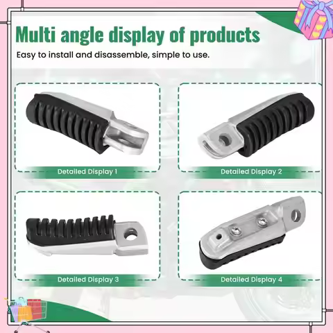 A77T-Motorcycle Front Foot Pegs Footrest Adapters For KAWASAKI ER6N NINJA 650R 1000 Z1000SX VERSYS 6