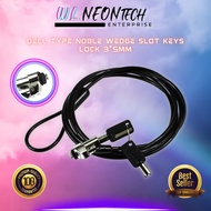 DELL NOBLE WEDGE 3*5MM KEY LOCK LAPTOP CABLE LOCK 1.8M