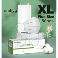 smhyg XL Saiz Tambah Besar Topeng Dewasa Extra Large Plus Size Adult Face Mask 3 ply by Yellow Tree
