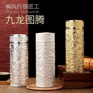 Kowloon Silver Cup Silver Water Cup s999 Sterling Silver Inner Tank Insulation C九龙银杯银水杯s999纯银内胆保温杯银离