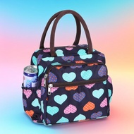 Thick Handbag Multi-Layer Zipper Pocket Travel Storage Bag Japanese Lunch Box Bag Mommy Flower Cloth