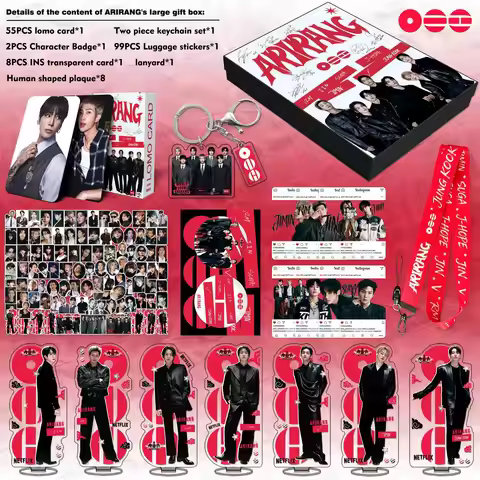 BTS Gift Box | Kpop Comeback Album Arirang Merch Bundle Including Badges, Standees & Stickers fans m