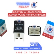 RELAY 12V K4 L200 TRITRON /LANCER PAJERO /HONDA /CHRYSLER OEM RC-2225 MB183865 TOUCH RELAY