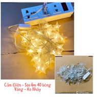 Dây Đèn Led Trang Trí Ngôi Sao Màu Vàng Nắng Đèn Decor Noel Đèn Trang Trí Tết Nhà Cửa Quán Cafe