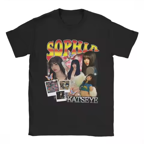 Casual Sophia Katseye Gnarly T Shirt Men Round Neck Short Sleeve Tops Shirts Soft is Strong Album Co