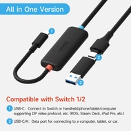 Hagibis การ์ดบันทึกวิดีโอ USB3.0 100W PD USB C เพื่อ USB A/USB C เล่นเกมสดและ Rekam Video เสียงสำหรั