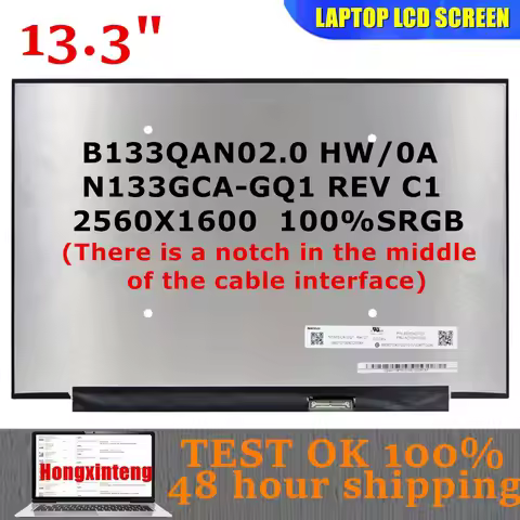 N133GCA-GQ1 REV C1 B133QAN02.0 HW0A Genuine 13.3INCH 2.5K 100%SRGB For Lenovo Yoga Slim 7 Carbon 13I