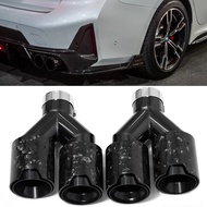 1 Pair Exhaust Tip For BMW M Performance Exhaust Dual Universal Carbon Fiber Car Exhaust Tip Y-Muffl