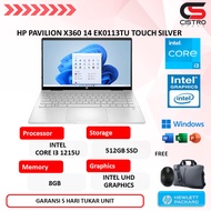 LAPTOP HP PAVILION X360 TOUCH I3 1215U 8GB 512GB SSD 14FHD W11 OHS SLV