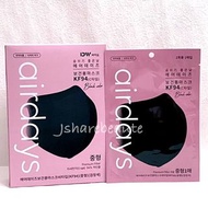 韓國 airdays KF94 口罩 中碼 黑色 獨立包裝 x 1個 sale
