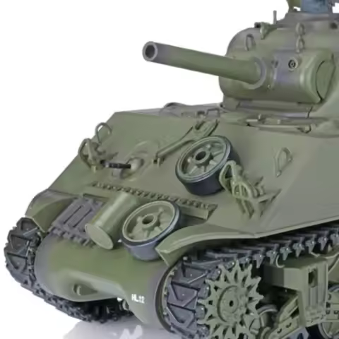 US SALE Henglong 1/16 Scale 7.0 Plastic Version 2.4G M4A3 Sherman RTR RC Tank Model 3898