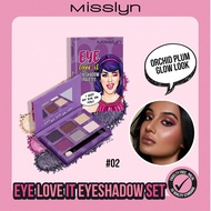 MISSLYN-EYE Eyeshadow Palette, 6 Color Eyeshadow Combo With Mirror & Brush, Matte, Pearl & Glitter E