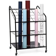 Specialized Storage Cart Storage Rack Map Straight Tube Poster Yoga Mat File Rack File Steel Wire Ro
