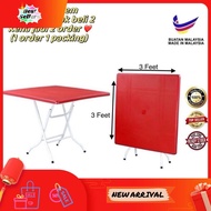 ⭐LOW PRICE⭐ Foldable Plastic Table 3'x3' or 2x3 REDwhiteblue  Mamak Hawker table  Meja Lipat Plastik  Meja Makan