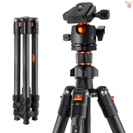 K&amp;F CONCEPT Portable Camera Tripod Stand Carbon Fiber 162cm/63.78 Max. Height 8kg/17.64lbs Load Capacity Low Angle Photography Travel Tripod with Carrying Bag f  Came-022