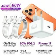 40W GaN Fast Charger (EU Standard Plug), Max 60W AVS Output, Built-In PD3.2 Protocol, Provides High-