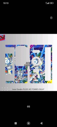 Premium Stiker Garskin AIO PULSE Tombol Bulat Original Desain Full Motif Bisa Custom Untuk Memperind