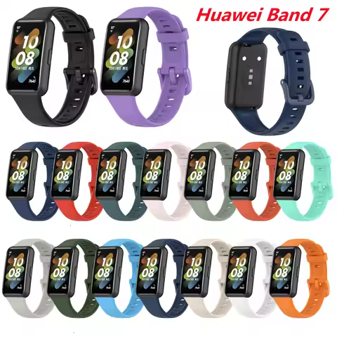 Silicone Watchband for Huawei Band 7 Strap 45mm Correa Bracelet Huawei Band Series 7 45mm Replacemen