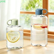 JANRY Plastic Water Bottles, Flat Large Capacity Water Bottle, Gifts 360ML/500ML Transparent Portabl