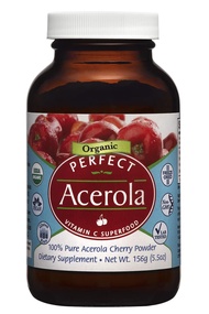 Perfect Supplements – Perfect Acerola Powder – 156 Grams – 100% Pure Acerola Cherry – All-Natural Vi