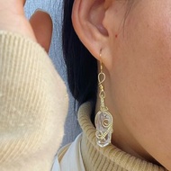 【高級喜馬拉雅白水晶】手作耳環 / 天然原石