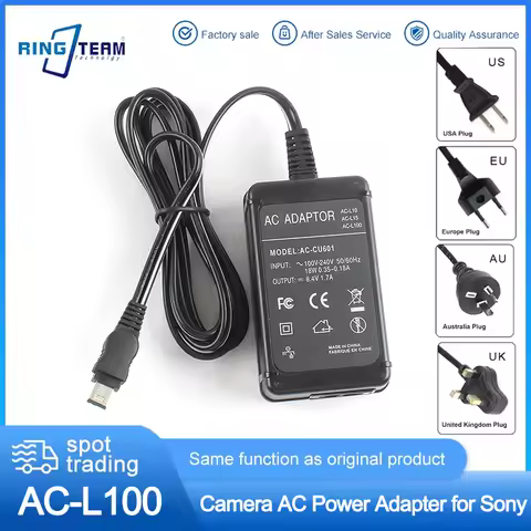 AC-L100 AC Adapter for Sony Cybershot DSC-F707 F717 F828 And DCR-TRV MVC-FD Series Digital Camera Ba