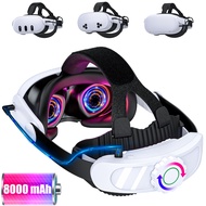 สายรัดศีรษะ BEBONCOOL 8000mAh MV1000 สำหรับ Meta Quest 3S/Quest 3/Quest 2 สายรัดแบตเตอรี่ที่ใช้ร่วมก