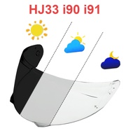 แว่นกันลม HJC HJ33 สำหรับหมวกกันน็อค HJC I90 I91 กระจกเงาเคลือบด้วยไฟฟ้า แว่นกันลมกลางวันและกลางคืน 