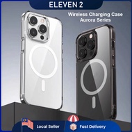 Sarung Pengecasan Magnetik Jelas Kristal Nipis Tahan Gegaran Untuk iPhone 15 14 13 12 11 Pro Max / X