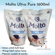 Molto Ultra Pure Pouch Softener And Fragrance Baby Clothing 1600ml