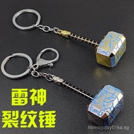 New Thor4Avengers Thor's Hammer Cracked Version Metal Car Pendant Keychain