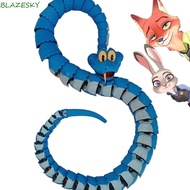 BLAZESKY Blue Snake, Snake Gary Snake Statue Articulated Poseable Snake, Animation Character 3D Prin