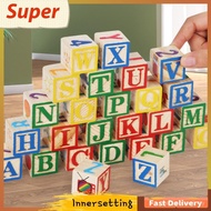 [innersetting.my] ABC Wooden Building Blocks Alphabet & Number Stacking Blocks for Toddlers 1-3
