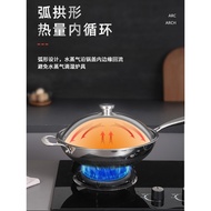 All-Steel Thickened Stainless Steel Pot Lid Household Wok Lid Universal Frying Pan Wok Lid 30cm32cm3
