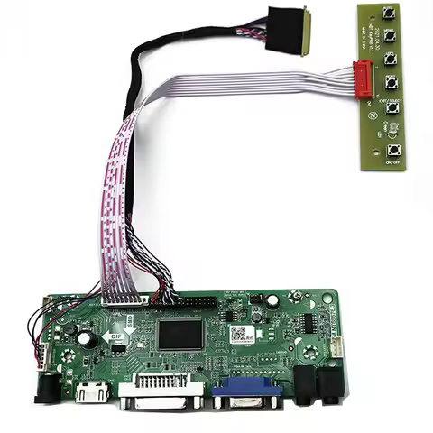 New HDMI+DVI+VGA Controller Driver Board Monitor Kit for LTN156AT05 15.6inch 1366x768 LCD LED Screen