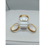 1 gram Light Gold Carved Thread Ring