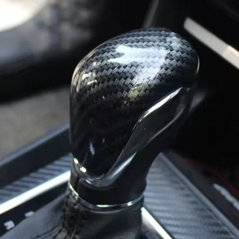 Carbon Fiber Car Gear Lever Shift Knob Cover ABS Decoration Trim for MG ZS 2017 - 2020 EV MG6
