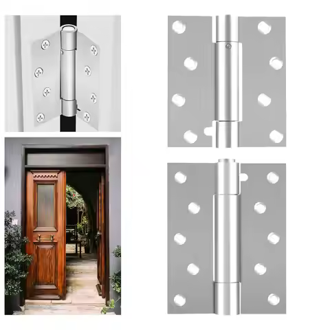 2x Spring Loaded Hinges Self Closing Door Hinges Heavy Duty Spring Hinges for Garage