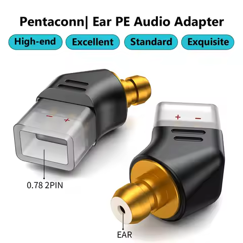 2Pcs 0.78 2 Pin Female EAR Male Earphone Adapter to Earphones Earsets for Pentaconn Ear PE/Acoustune