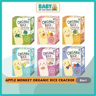 APPLE MONKEY Organic Rice Crackers Biskut Baby Snack Food 6month