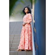 Flamingo floor-length single Anarkali gown.