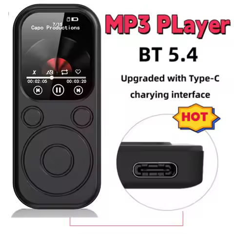128G Portable MP3 Player 1.8 Inch Walkmen Type-C Bluetooth 5.4 Compatible Built-in Speaker E-Books R