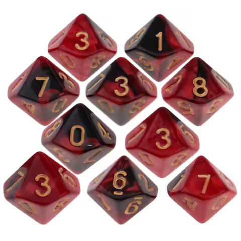 10pcs New RPG D&d DND Polyhedral Dice Set Board Game Set Of 8/10 Sided Die D10 D8 Double-colors Mult